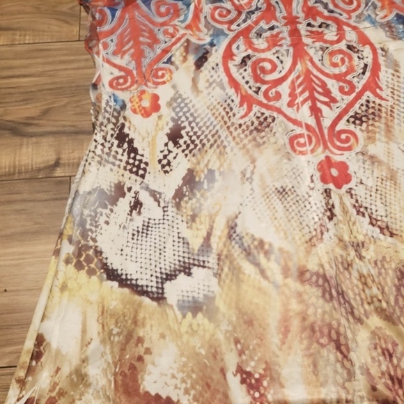 Style & Co Macys Women’s Retro Bohemian Ruffle Sleeve Blouse Size Medium - Picture 5 of 10